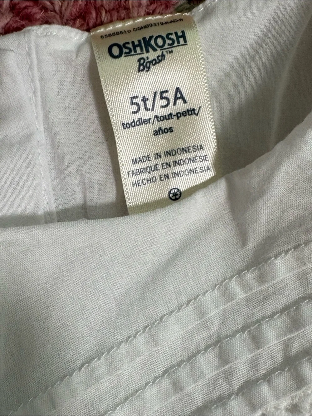 OshKosh B’gosh Girls 5T White Eyelet Ruffle Dress Beach Portrait Easter